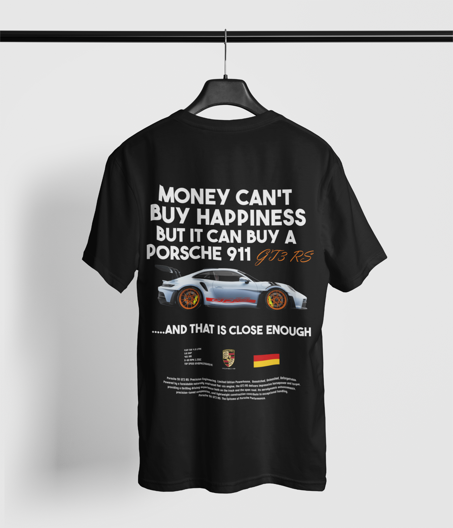Porsche 911 GT3 RS: Money Can't Buy Happiness T-shirt