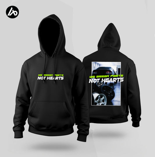 Break Parts Not Hearts Black Hoodie