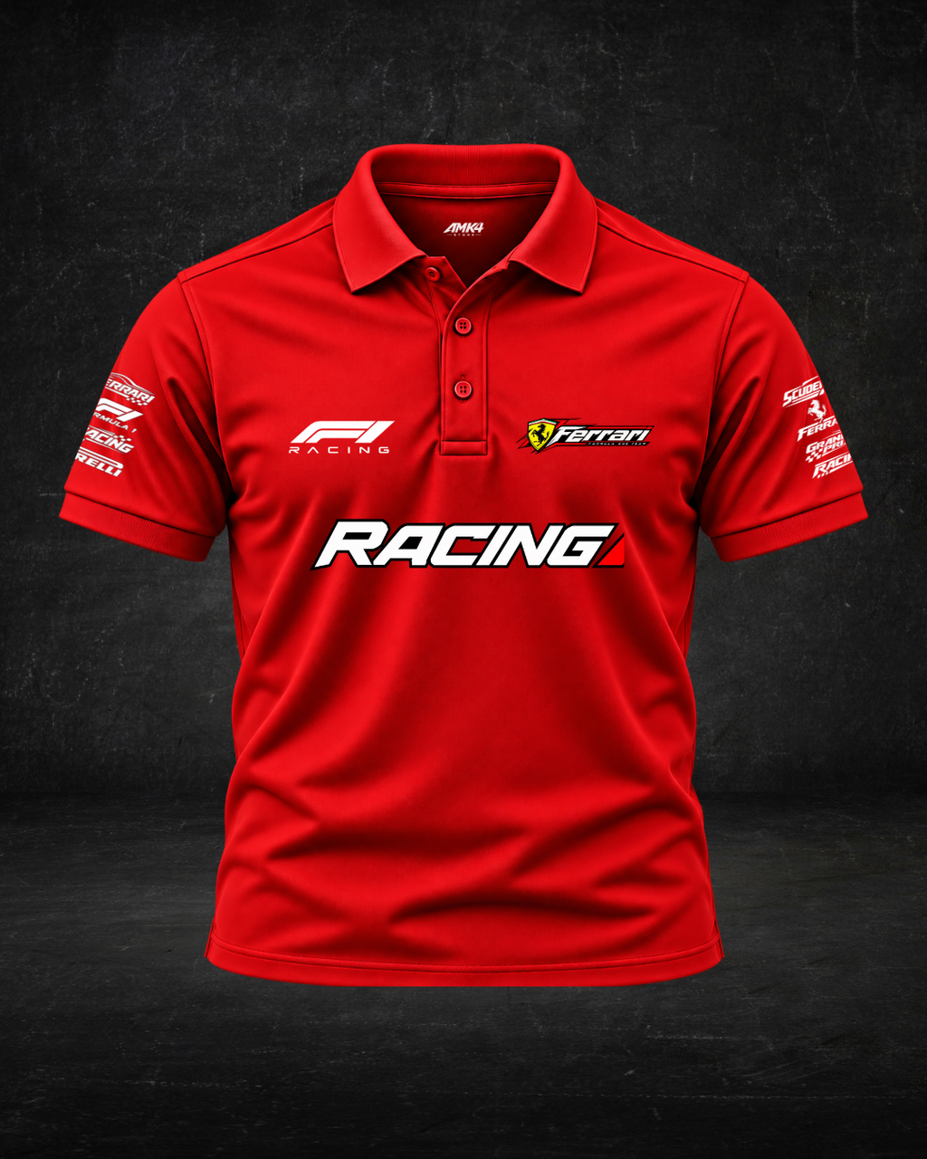 Ferrari F1 - Red Polo T-shirt 01