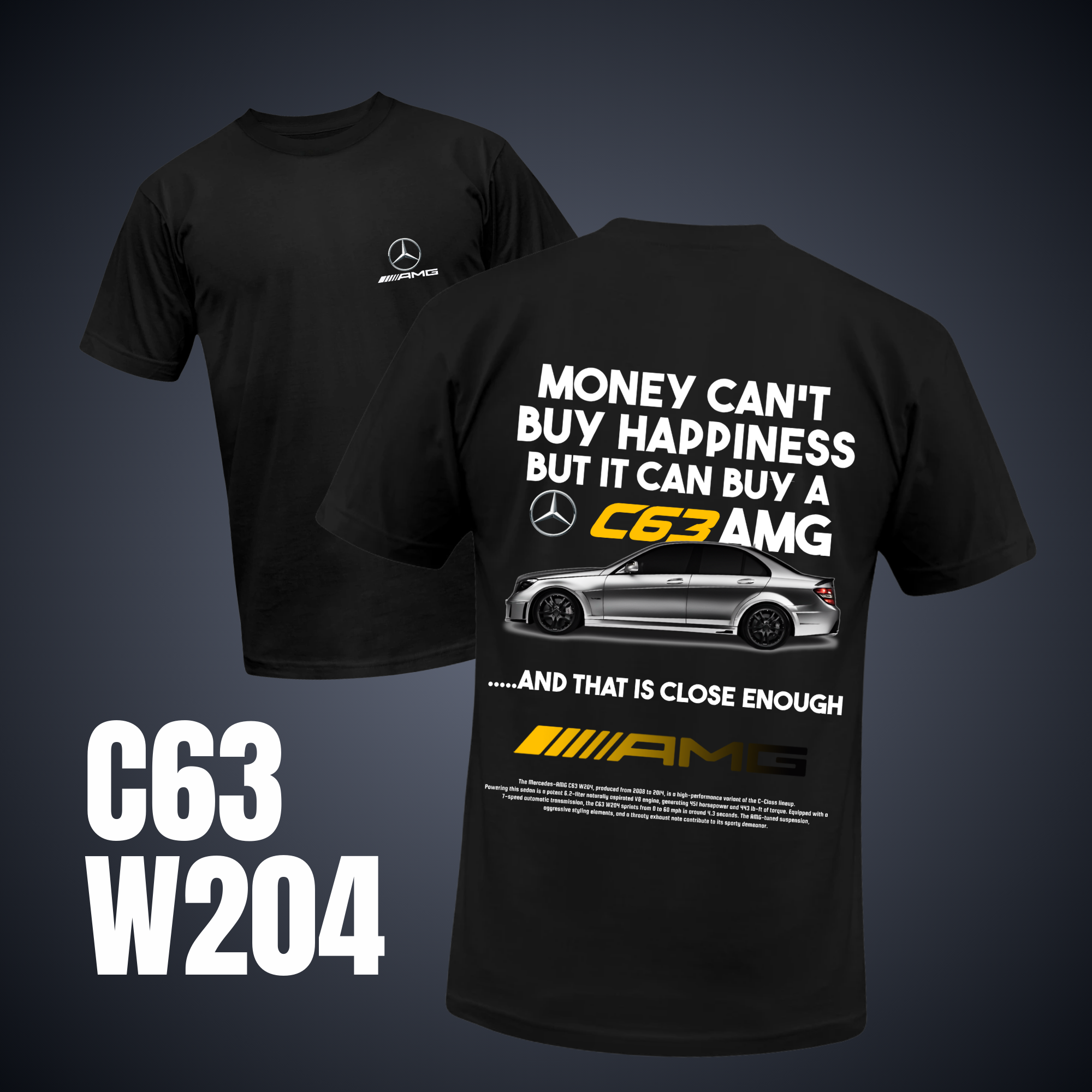 C63 AMG W204 MCBH - Black Tee