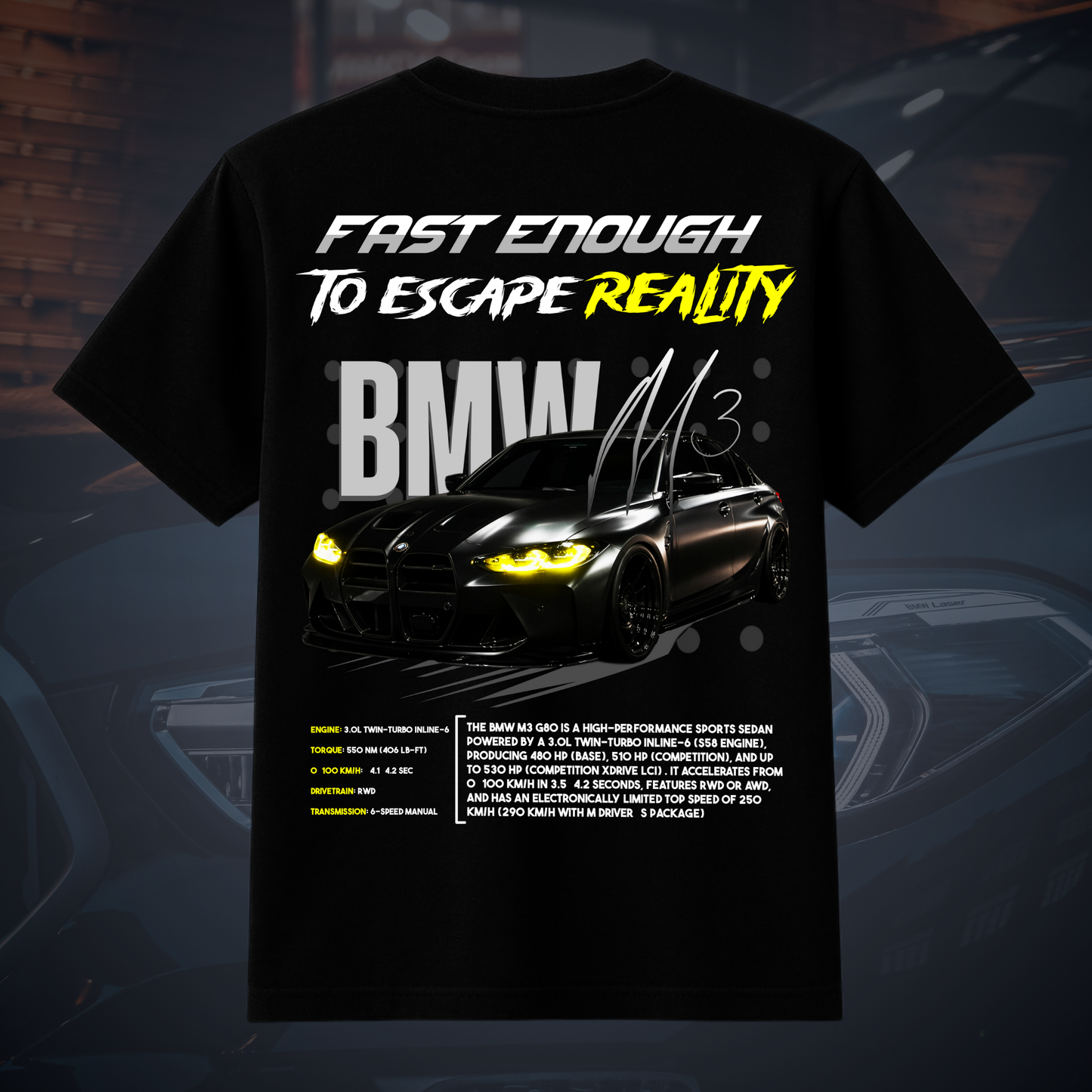 BMW M3 G80 - Black Tee