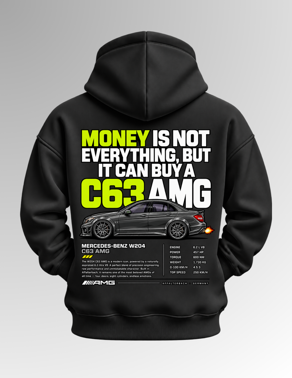 C63 AMG W204 - Black Hoodie