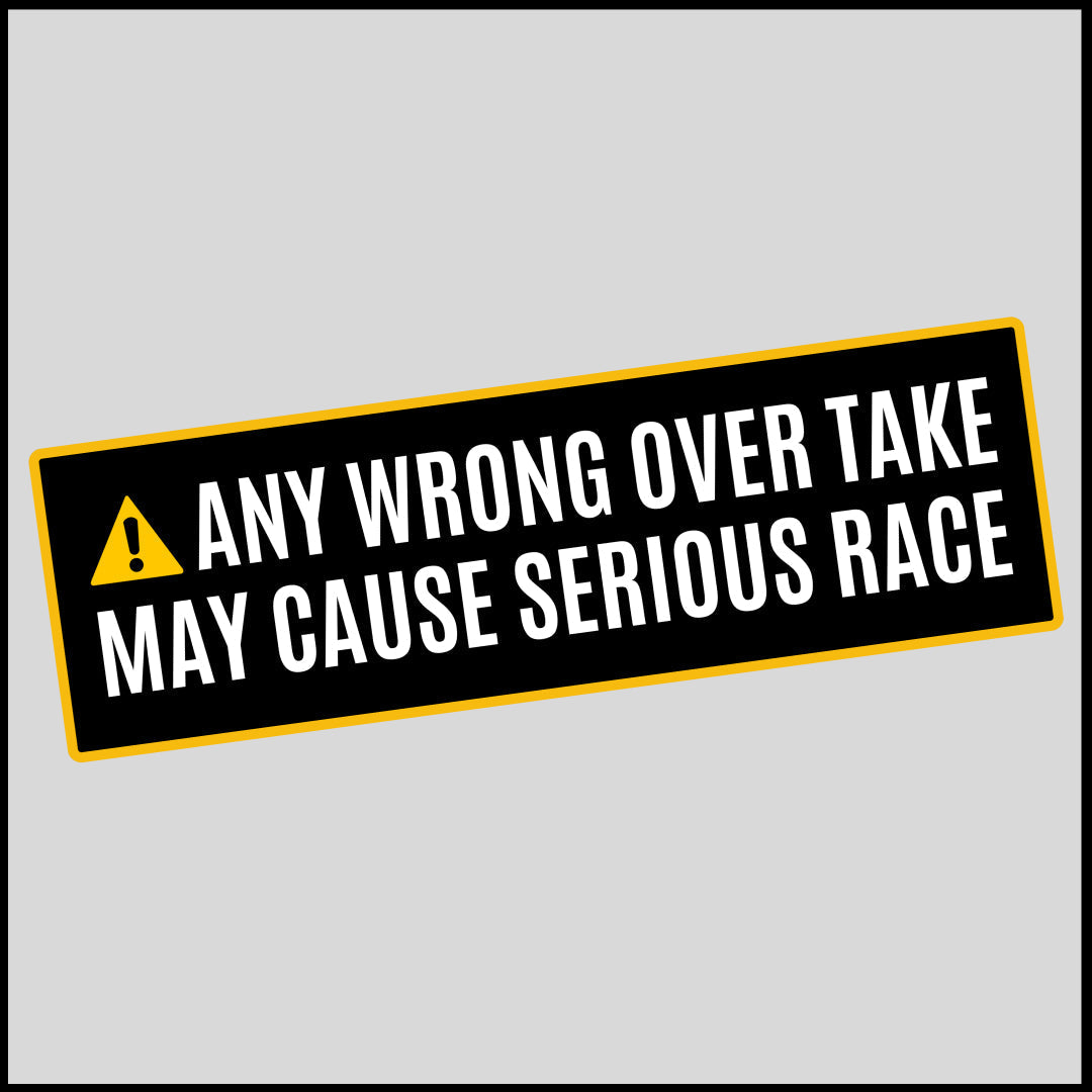 Wrong Overtake Sticker