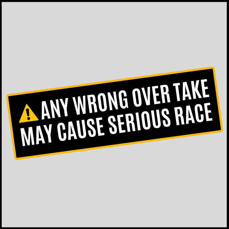 Wrong Overtake Sticker