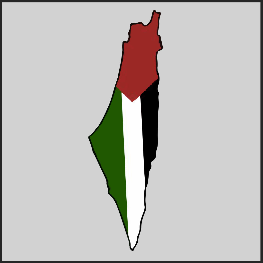 Palestine Map  Sticker