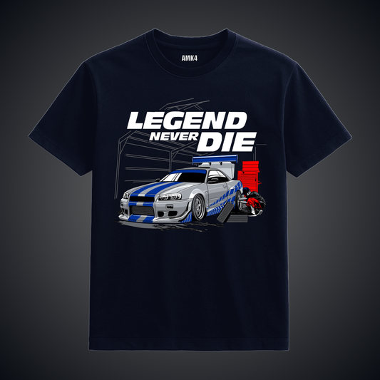 Legends Never Die - Navy Blue Tee
