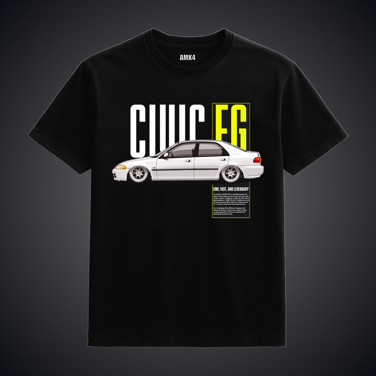 Civic EG - Black Tee