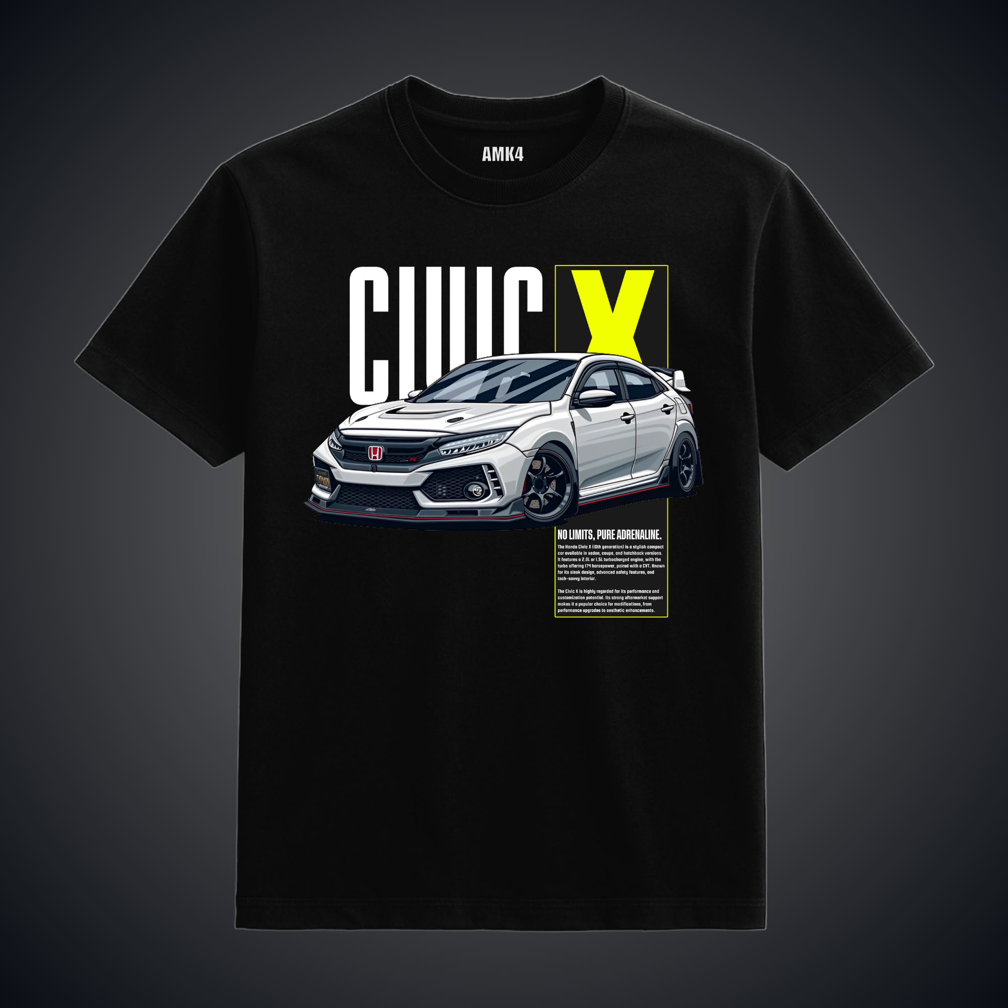 Civic X - Black  Tee 01