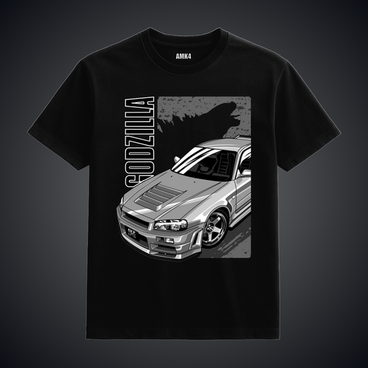 GTR R34 Godzilla - Black Tee