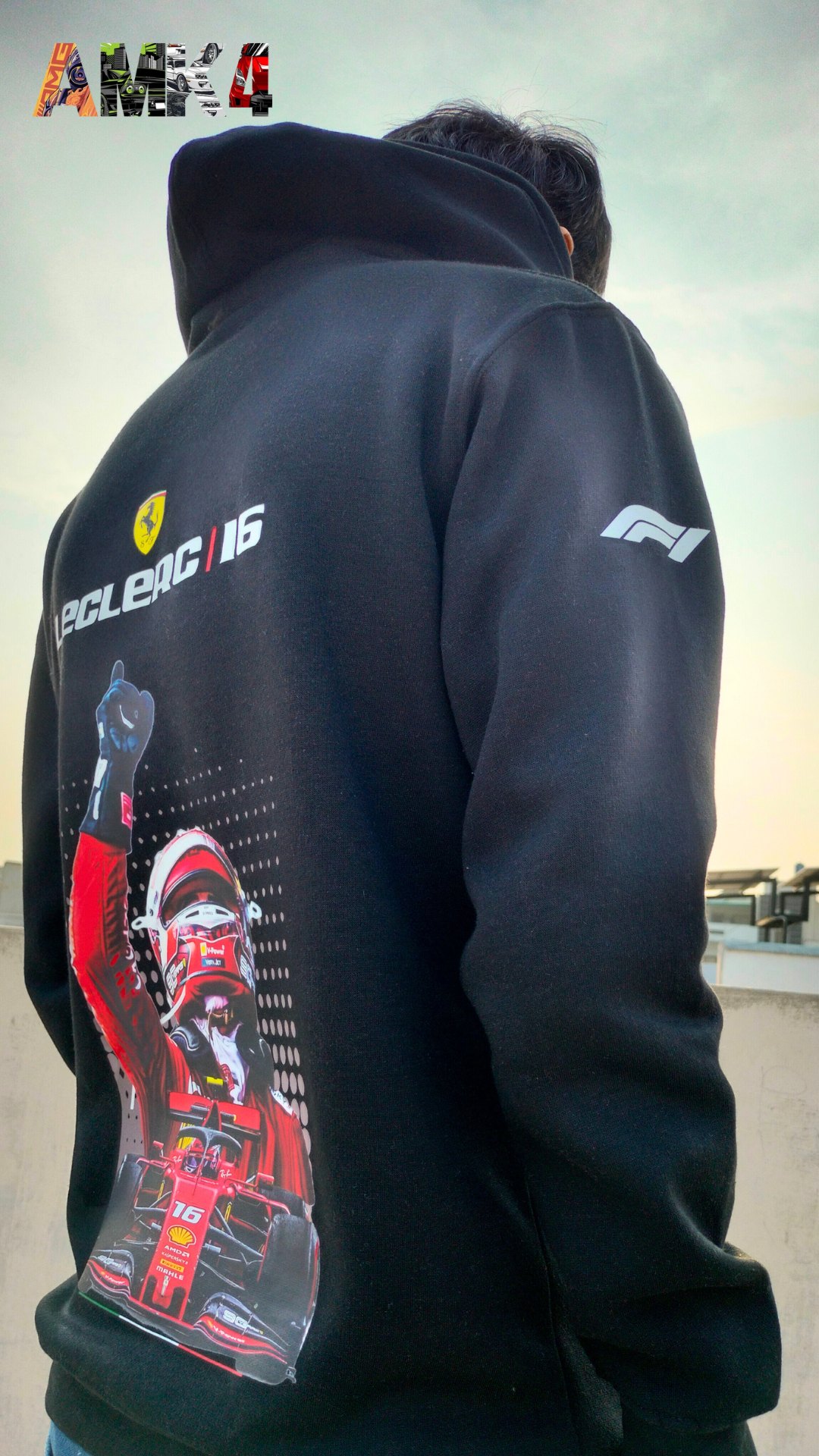 Charles Leclerc F1 Black Hoodie