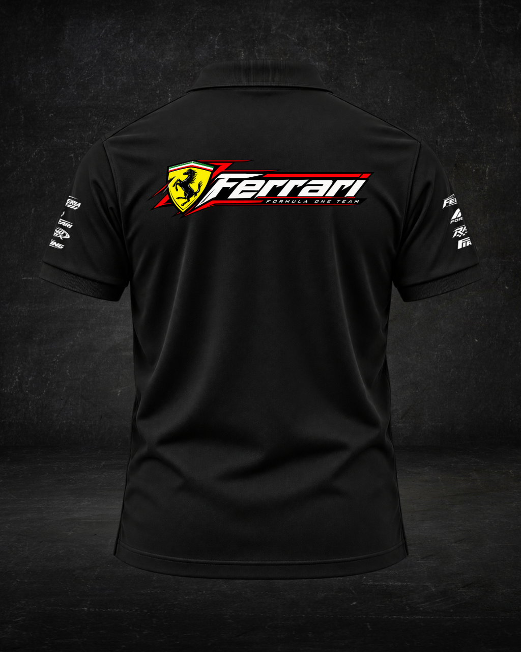 Ferrari F1 - Black Polo T-shirt 01