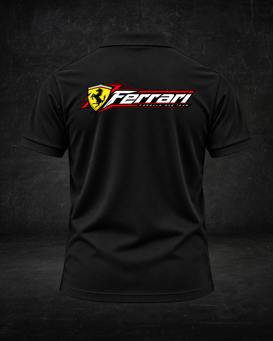 Ferrari F1 - Black Polo T-shirt 02