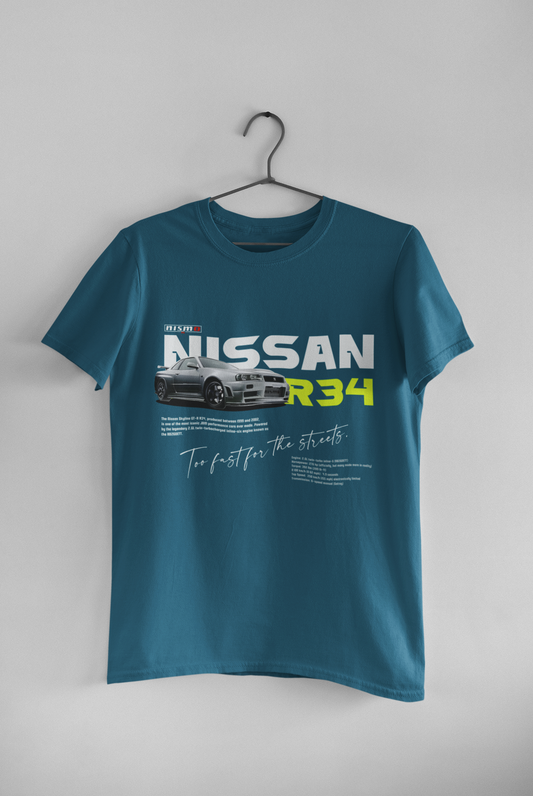 GTR R34 Petrol Blue Tee (Batch 2)