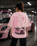 Porsche With No Brakes - Pink Oversized Tee