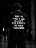 The World Knows Peace - Black Oversized Tee
