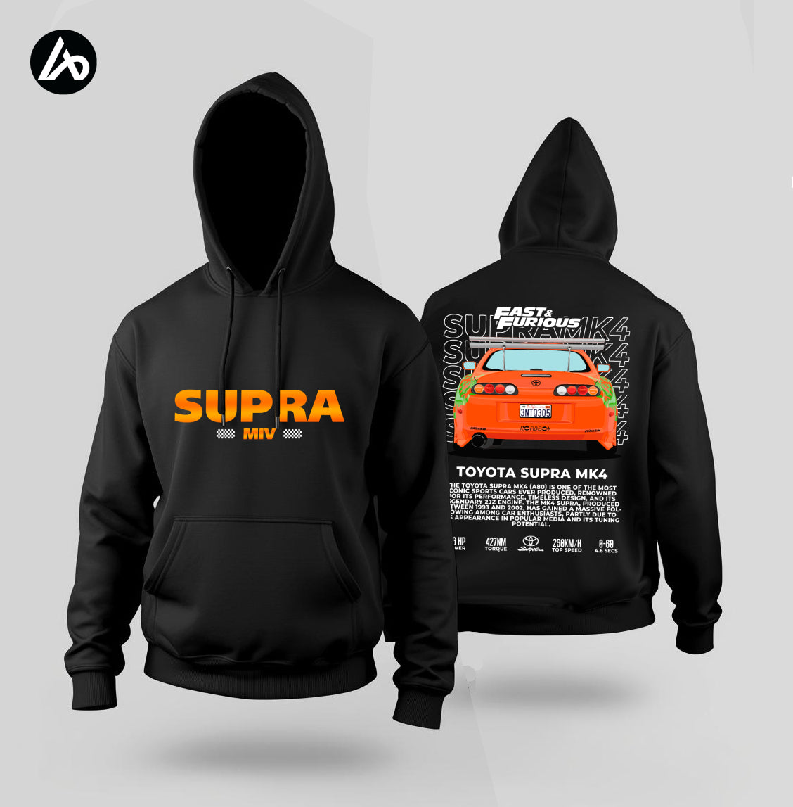 FnF MK4 Supra - Black Hoodie