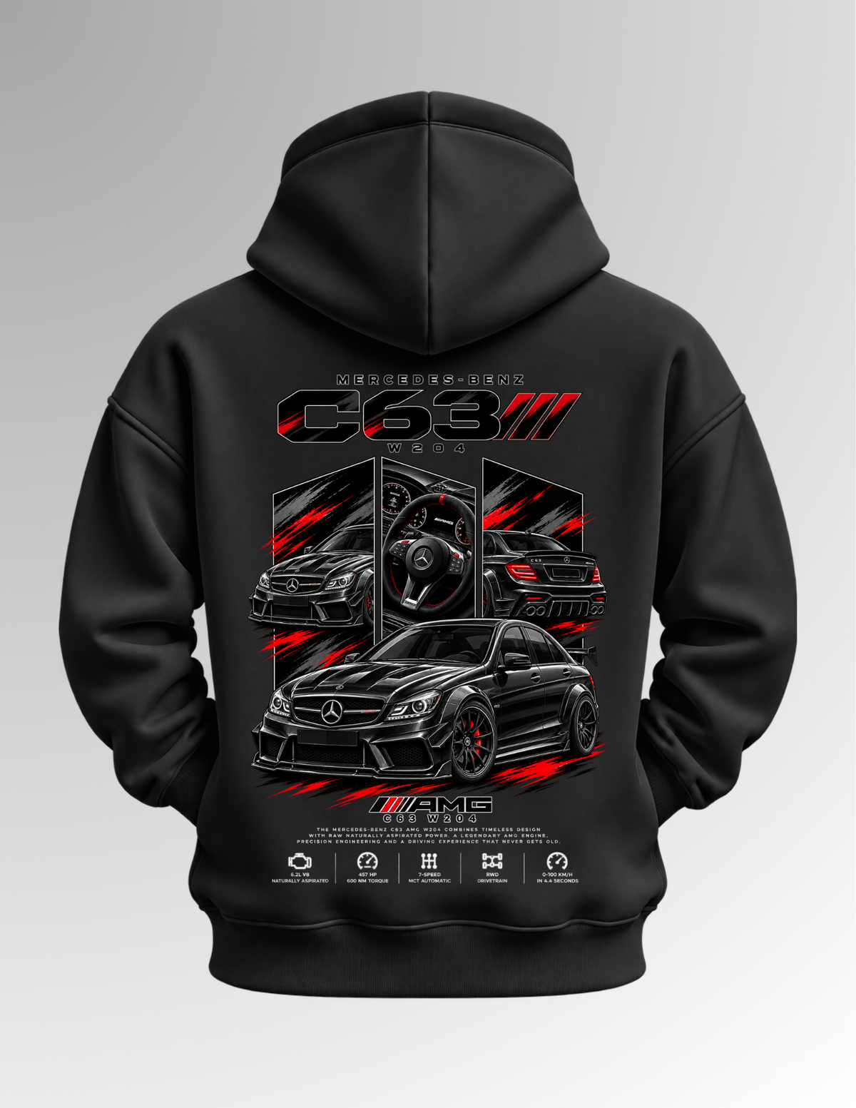 Mercedes AMG W204 - Black Hoodie