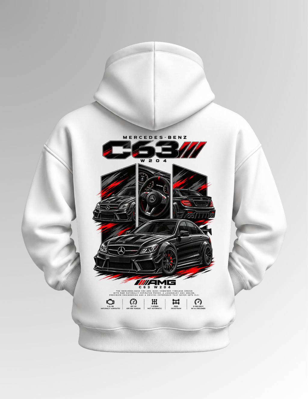 Mercedes AMG W204 - White Hoodie