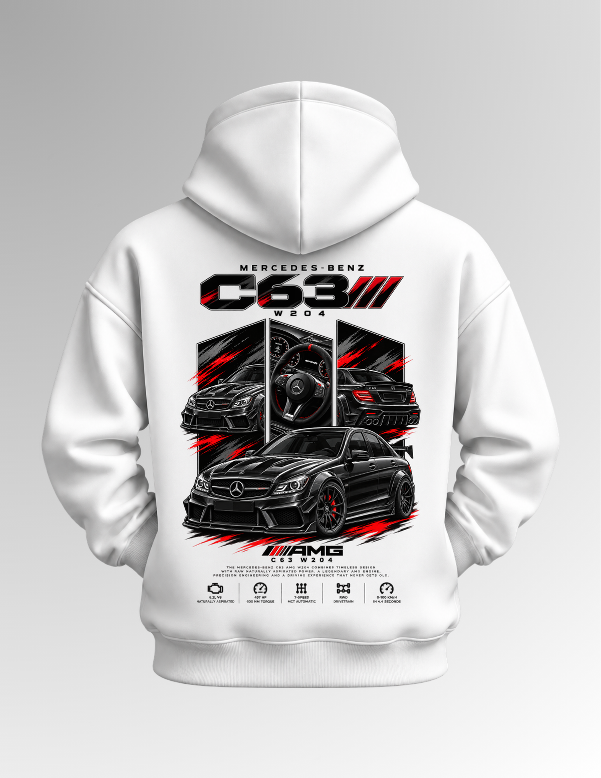 Mercedes AMG W204 - White Hoodie