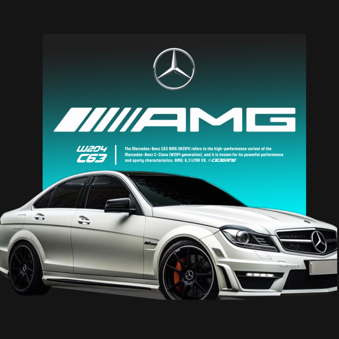 C63 AMG Black Hoodie