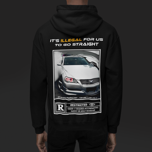 MARK X - Illegal To Go Straight Black Hoodie