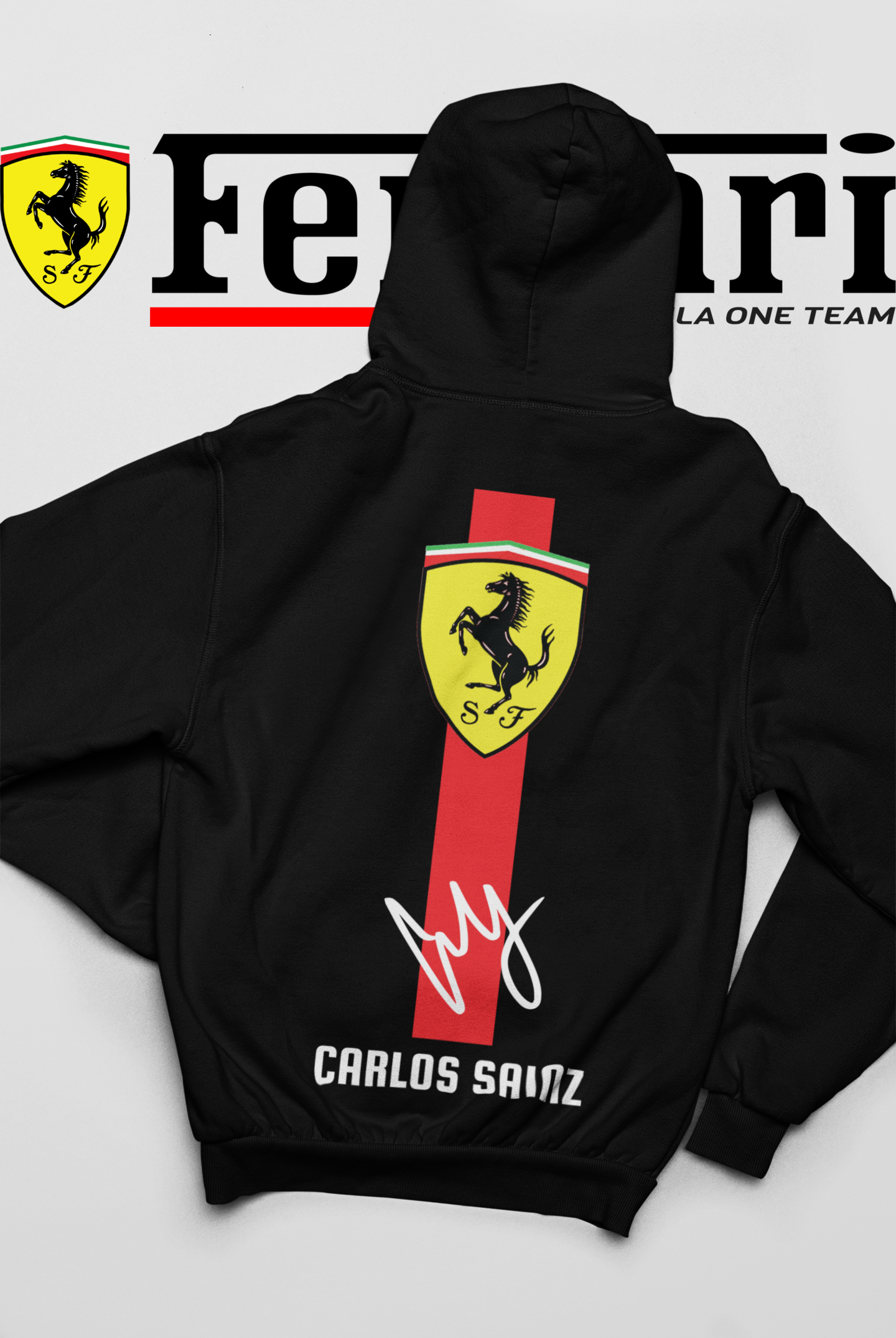 Carlos Sainz: Ferrari F1 Black Hoodie