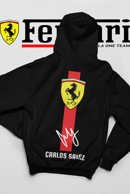 Carlos Sainz: Ferrari F1 Black Hoodie