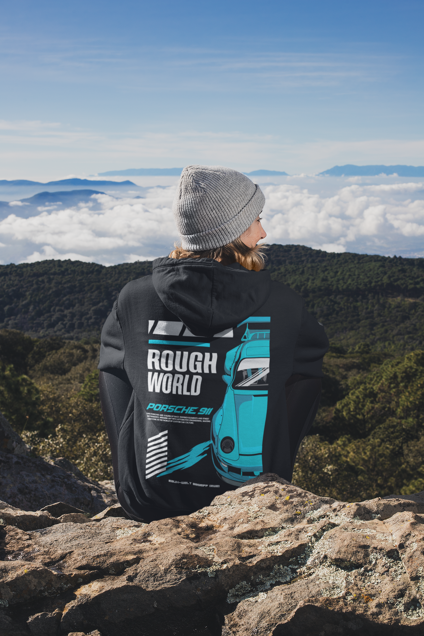 RWB Porsche 911 (Blue) Hoodie