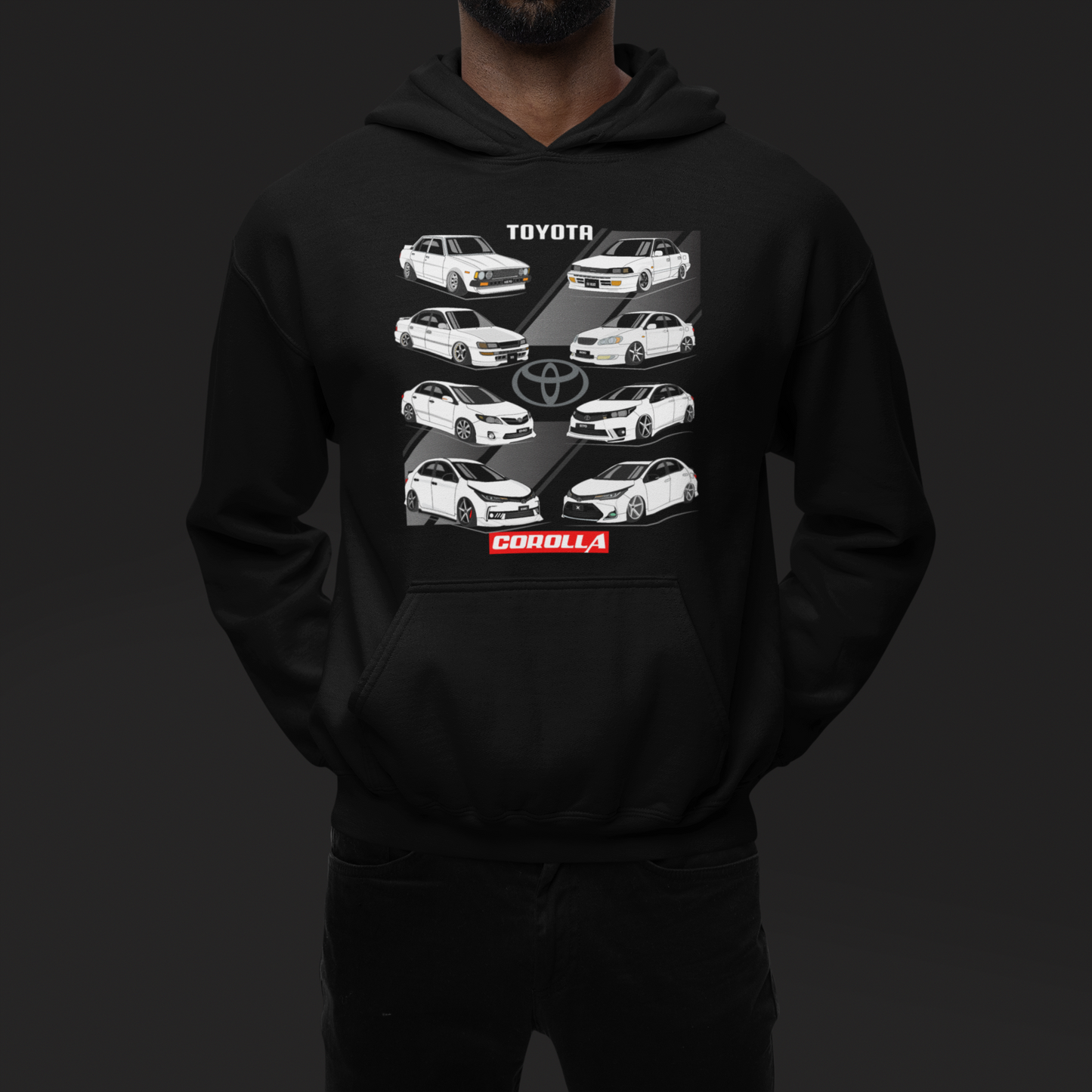 Toyota Corolla Black Hoodie