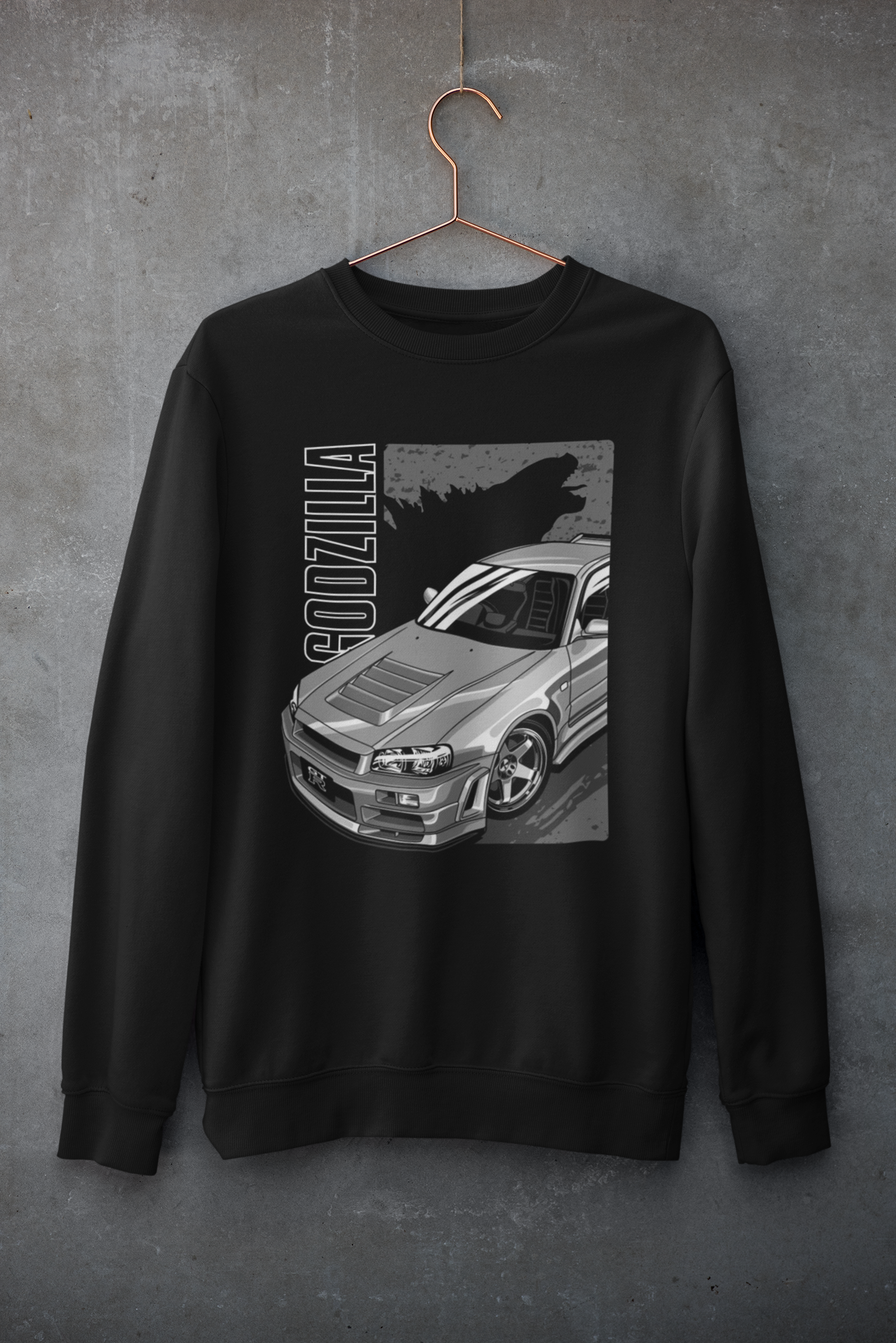 GTR R34 Godzilla Black Sweatshirt