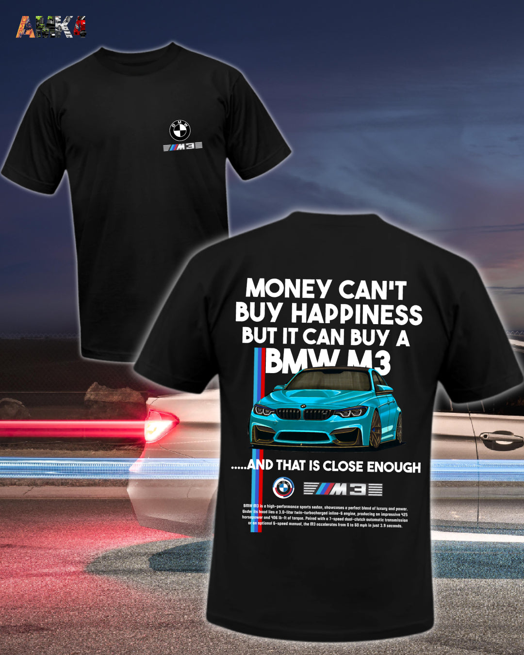 BMW M3: Money Can't Buy Happiness T-shirt