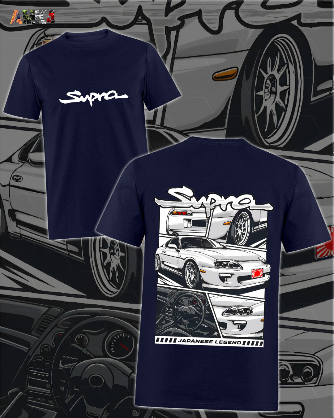 Supra Japanese Legend Navy Blue Tee