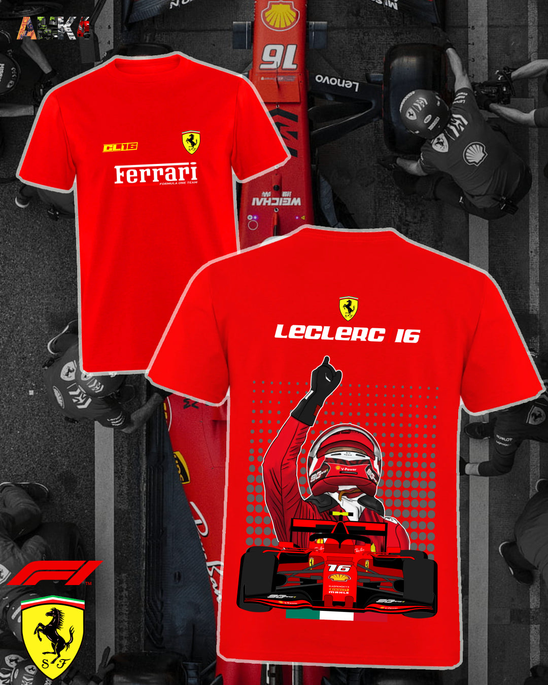 Charles Leclerc F1 Tees