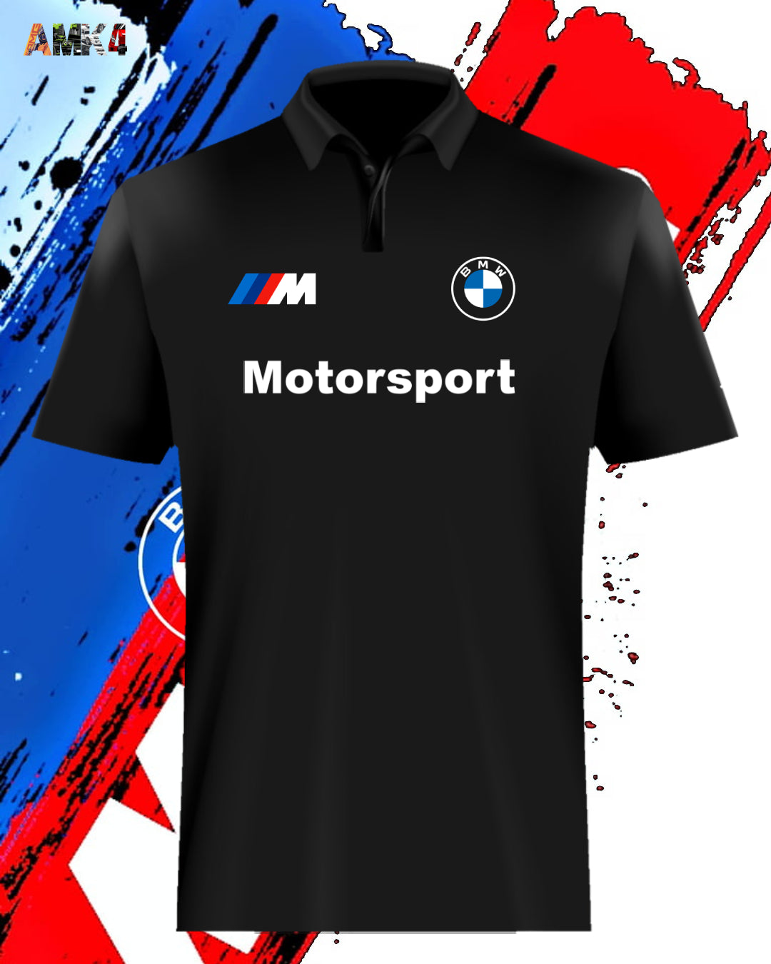 BMW M Motorsports Black Polo