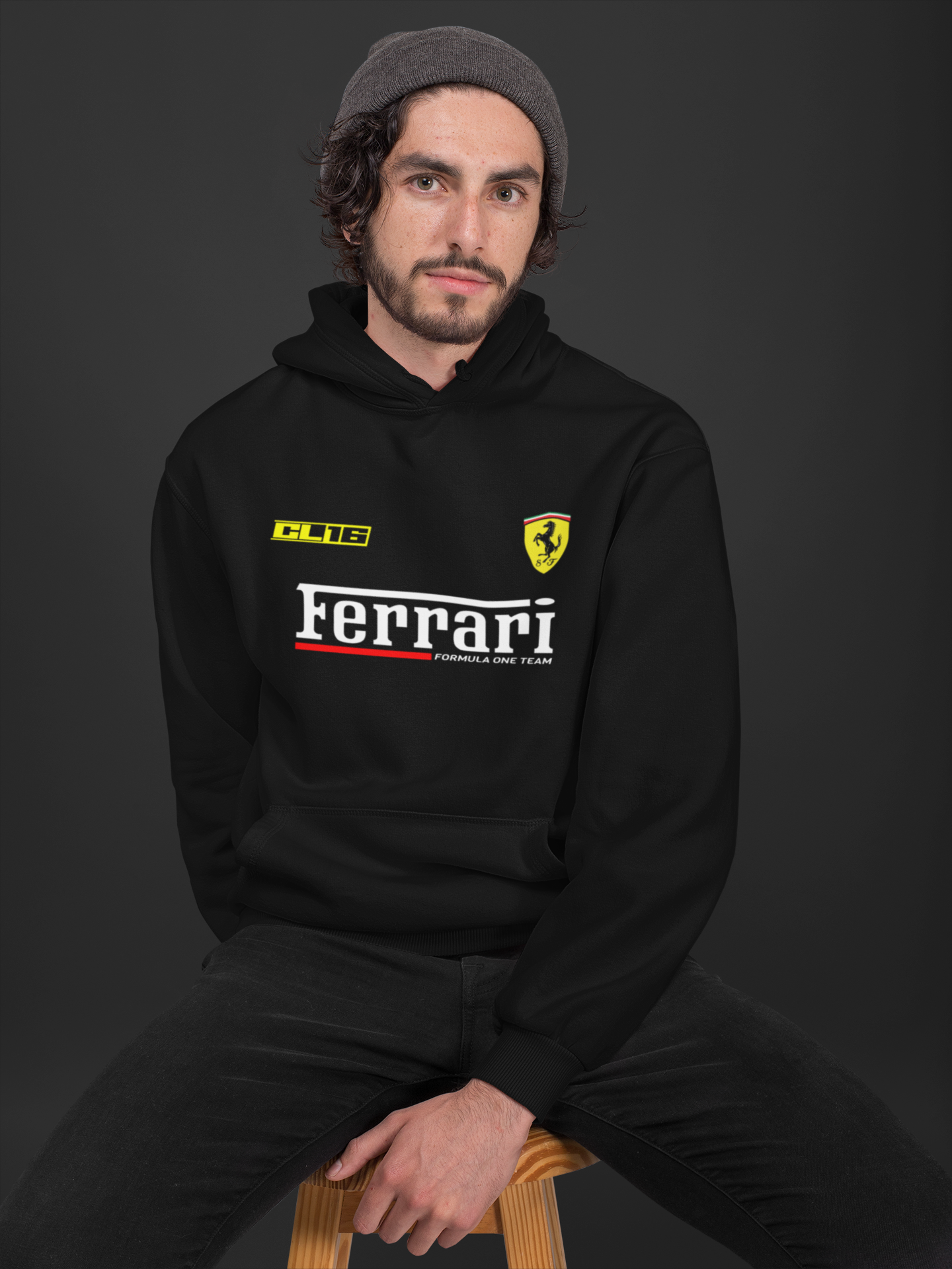 Charles Leclerc F1 Black Hoodie